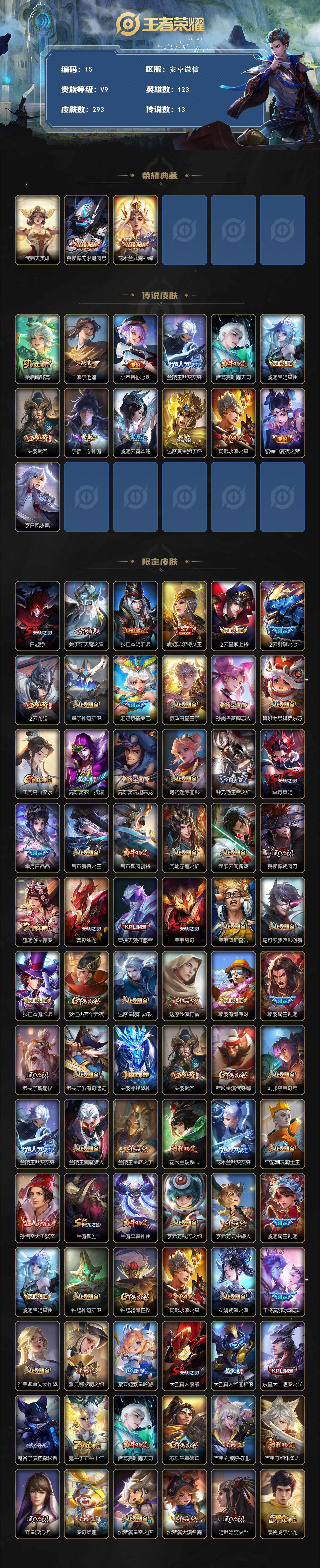 WZQYYX433184王者荣耀账号详情图3