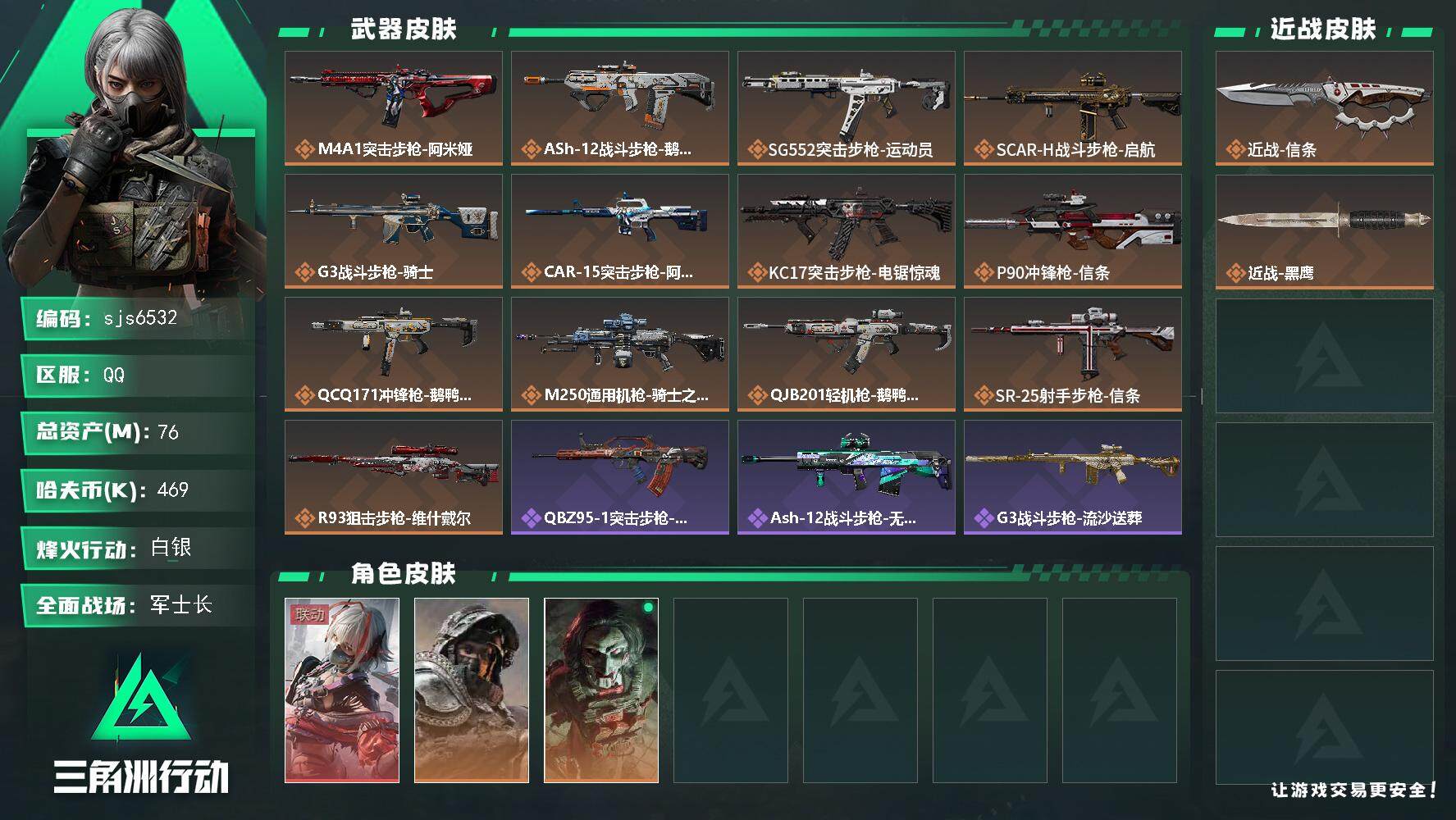 SJZCMW3103092三角洲行动账号详情图2