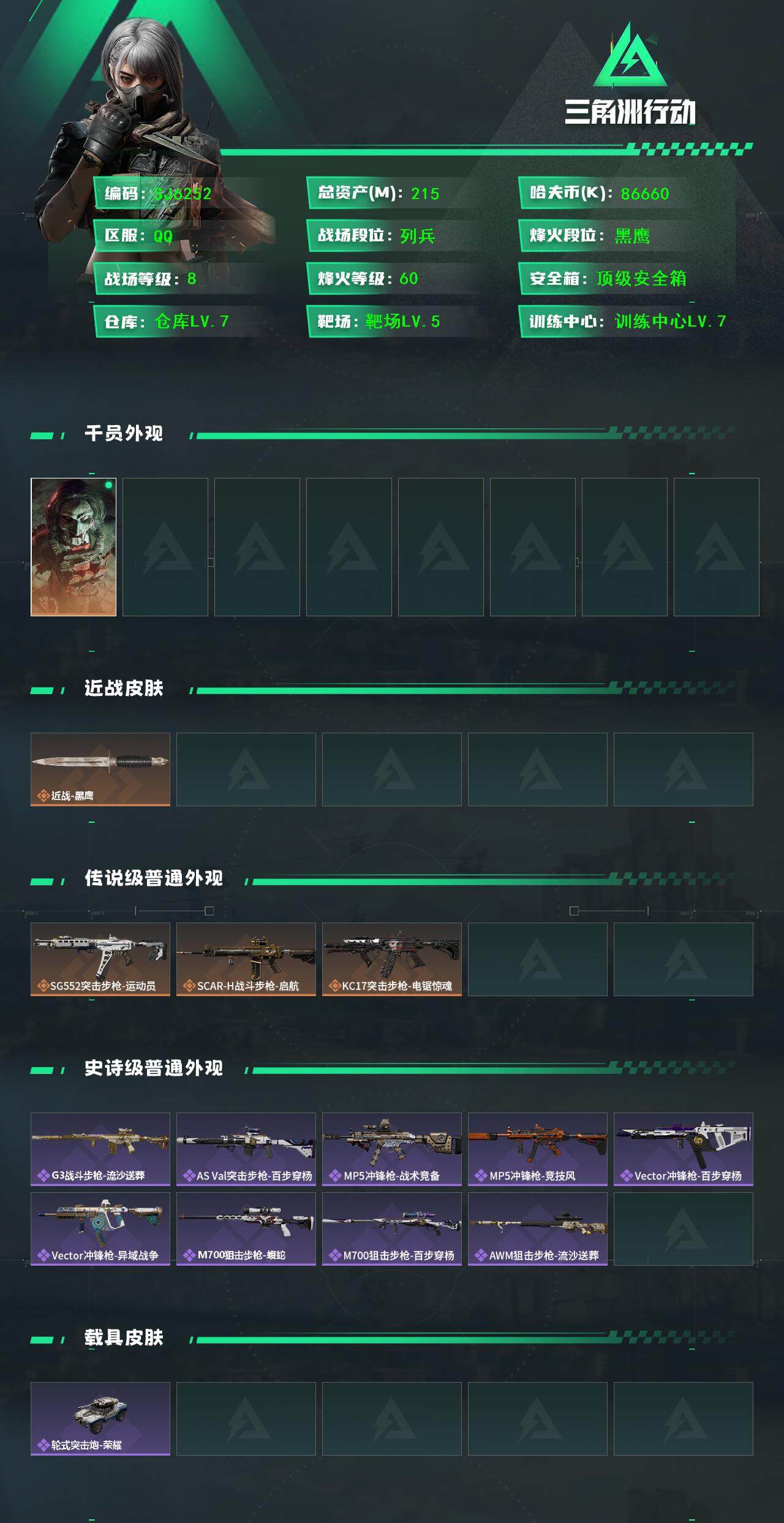 SJZEY3103164三角洲行动账号详情图3