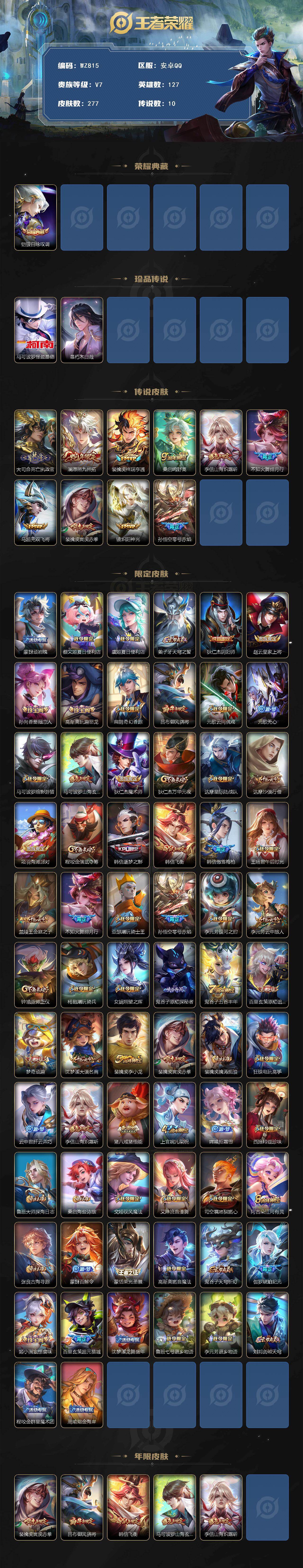 WZLX466489王者荣耀账号详情图3