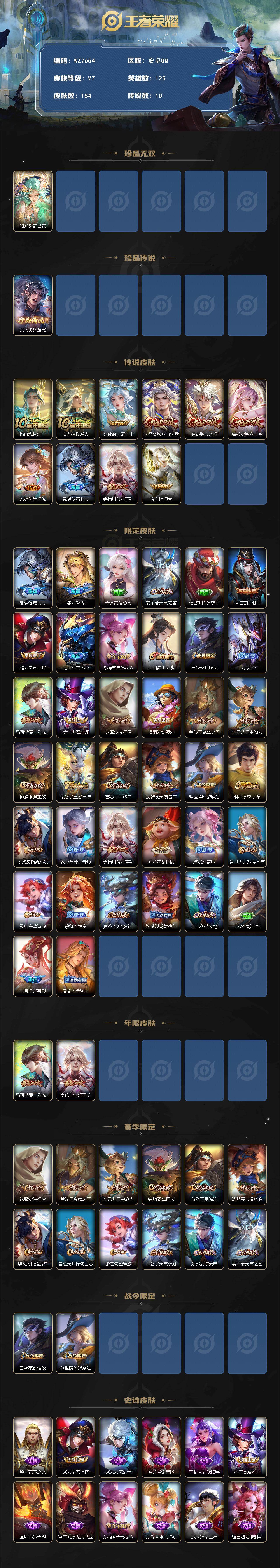 WZXS430236王者荣耀账号详情图2