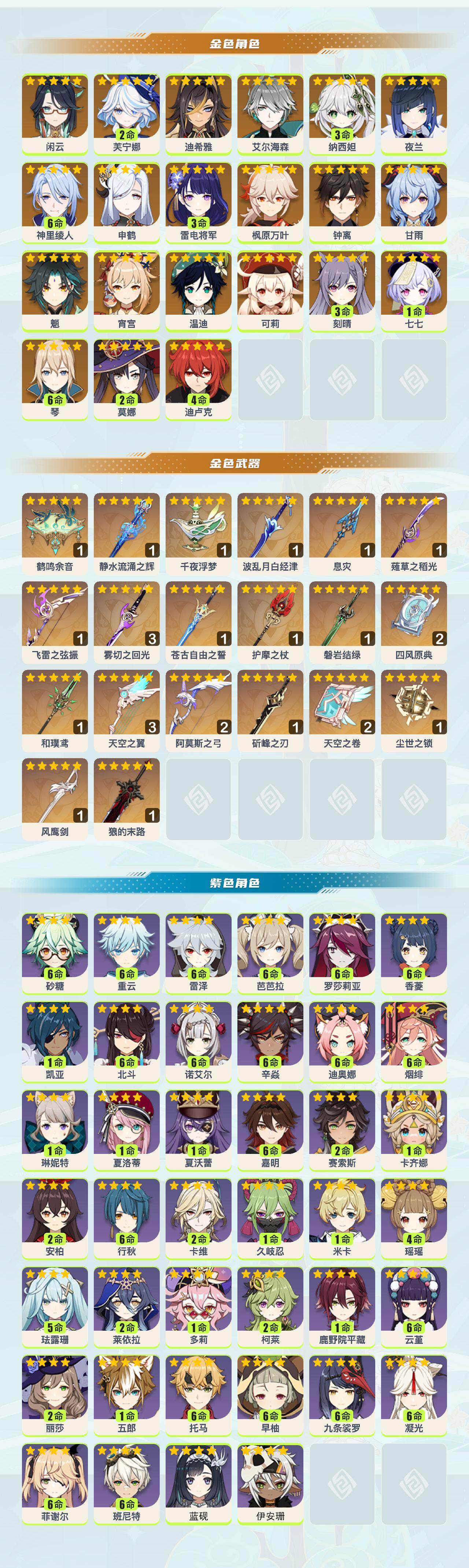 YSEY317203原神账号详情图2