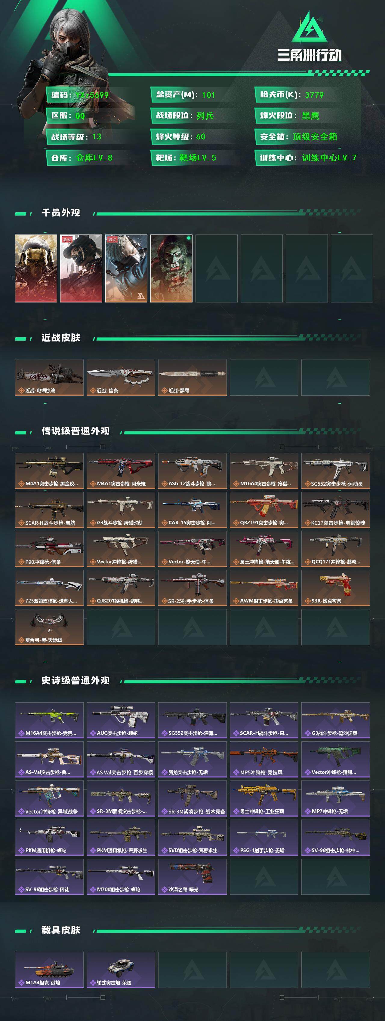 SJZCMW45508三角洲行动账号详情图2