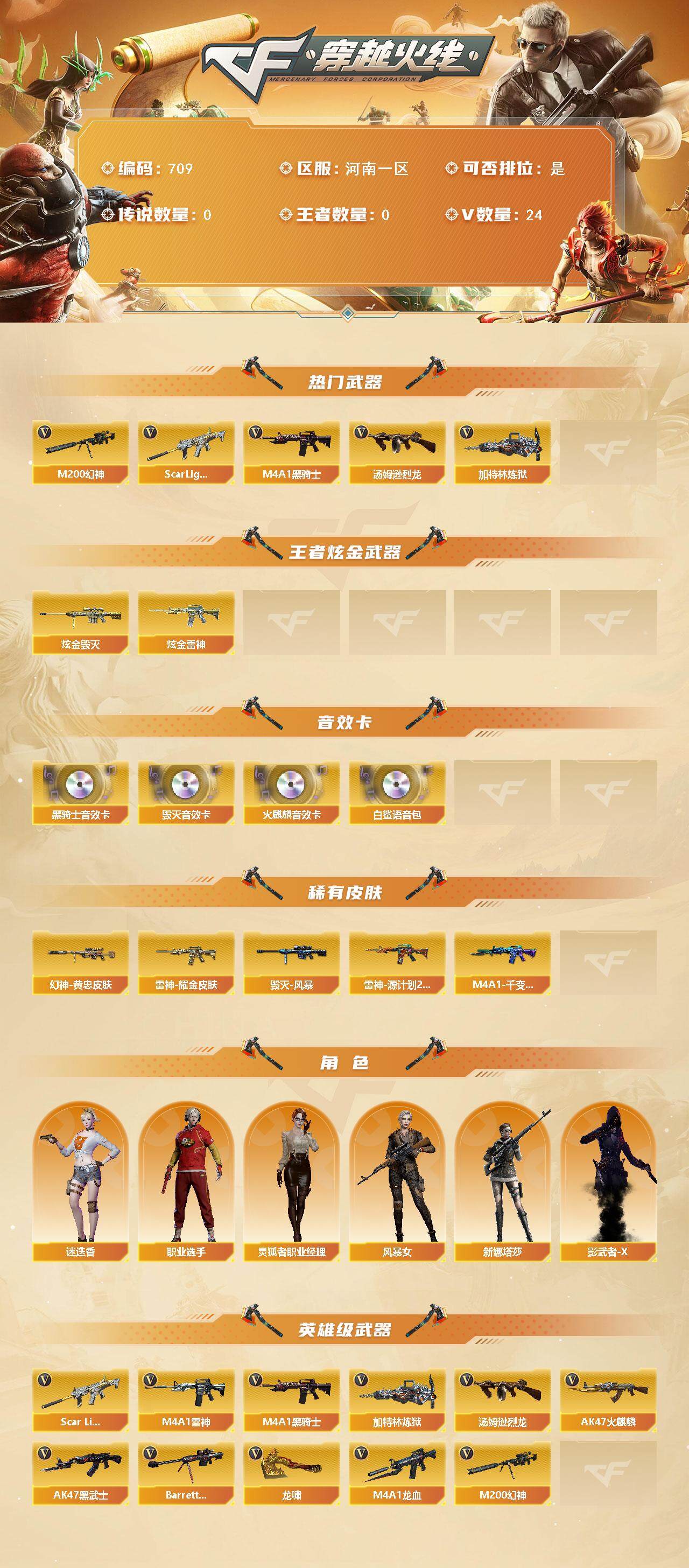 CFCMW421560穿越火线账号详情图2 CFCMW421560穿越火线账号详情图2