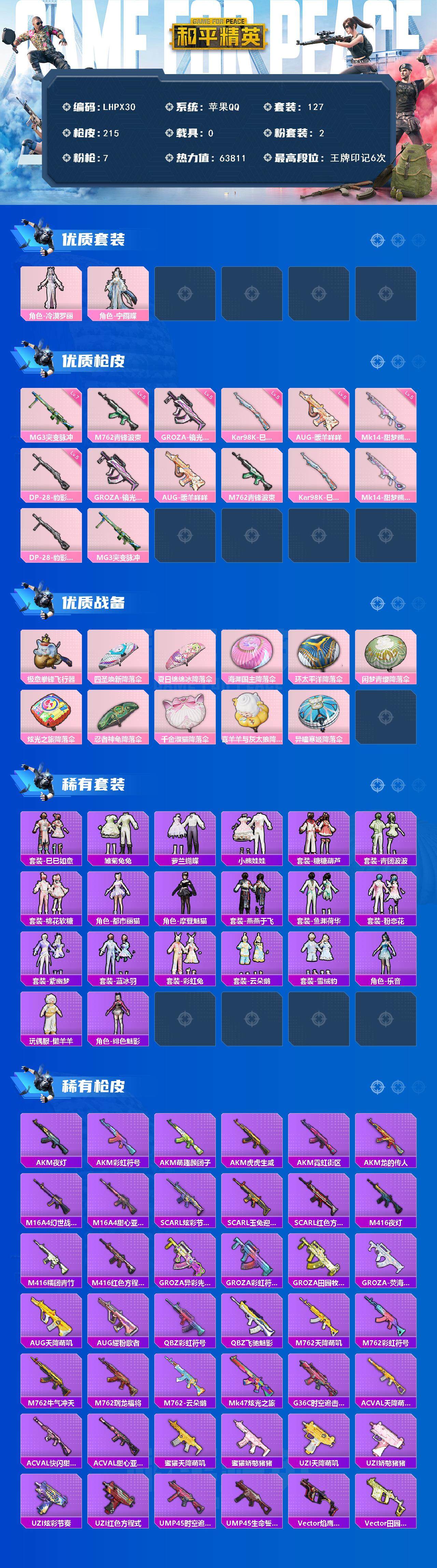 HPCMW3454583和平精英账号详情图3 HPCMW3454583和平精英账号详情图3