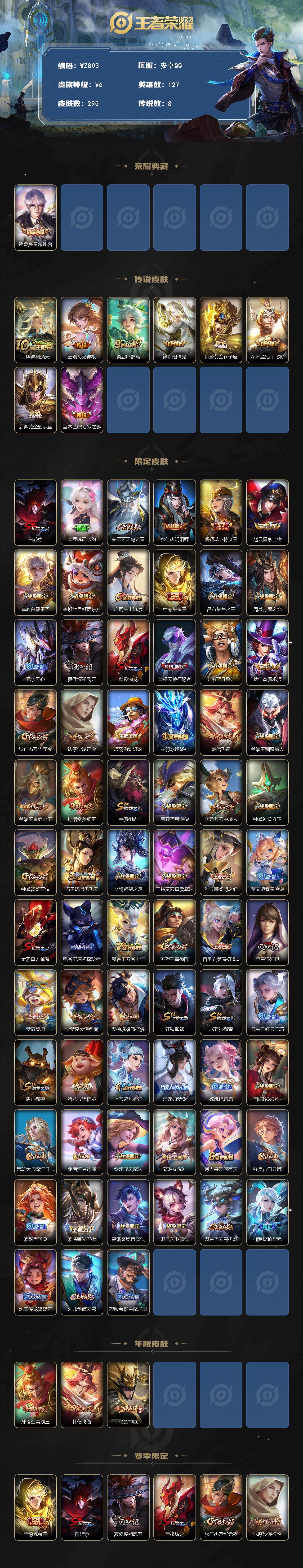 WZCMW466851王者荣耀账号详情图3