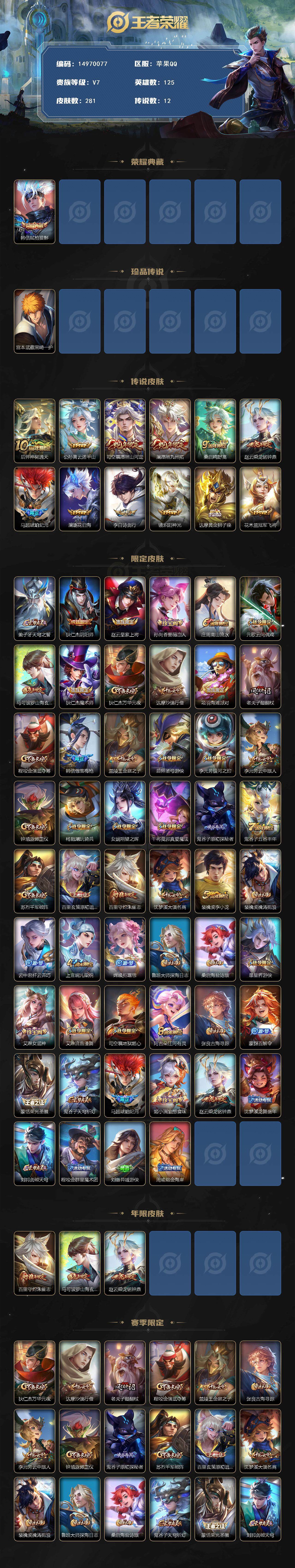 WZDN3480002王者荣耀账号详情图3