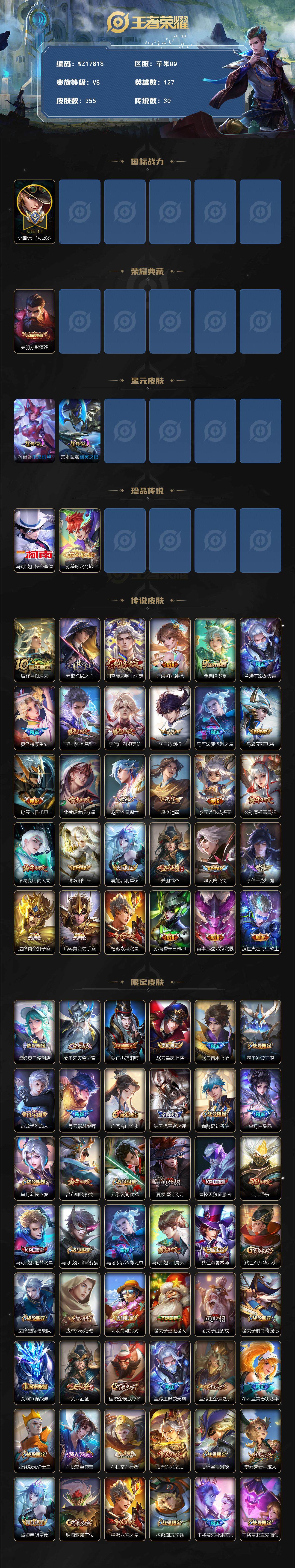 WZ033480191王者荣耀账号详情图2