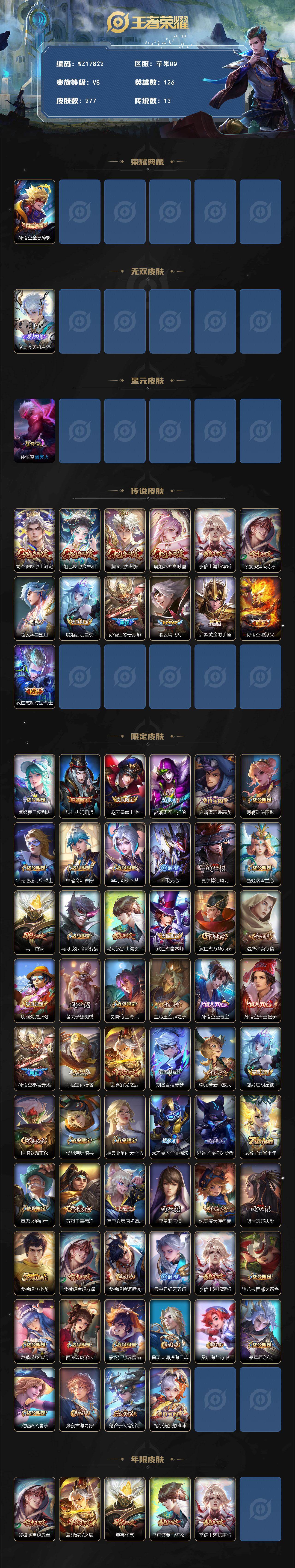 WZ033483262王者荣耀账号详情图2