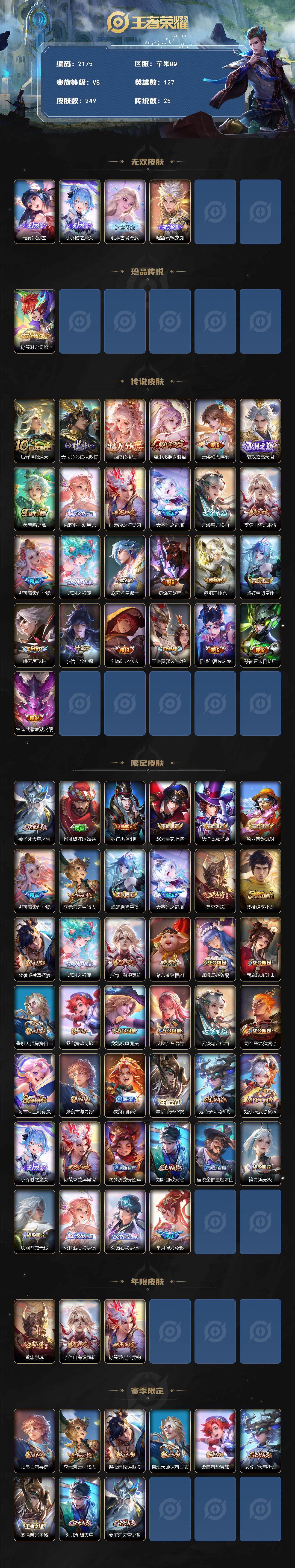 WZCMW3480261王者荣耀账号详情图2 WZCMW3480261王者荣耀账号详情图2