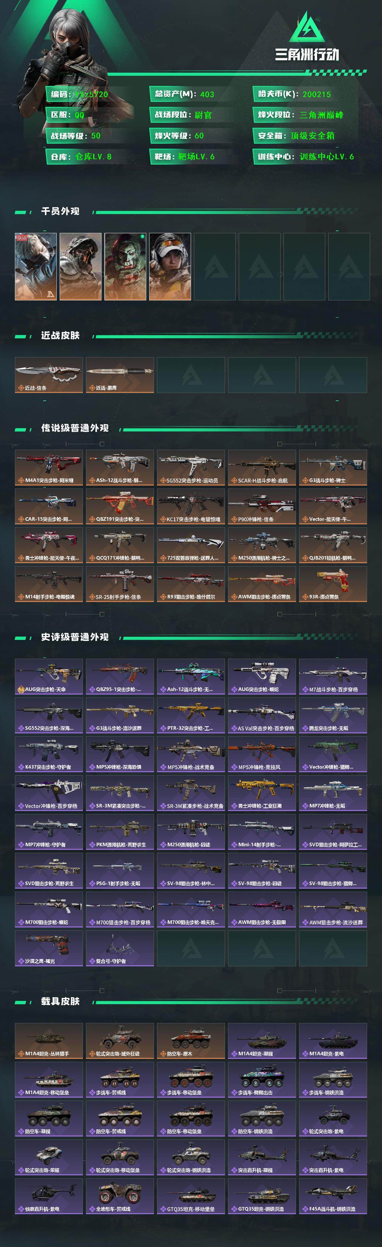 SJZCMW45525三角洲行动账号详情图2 SJZCMW45525三角洲行动账号详情图2