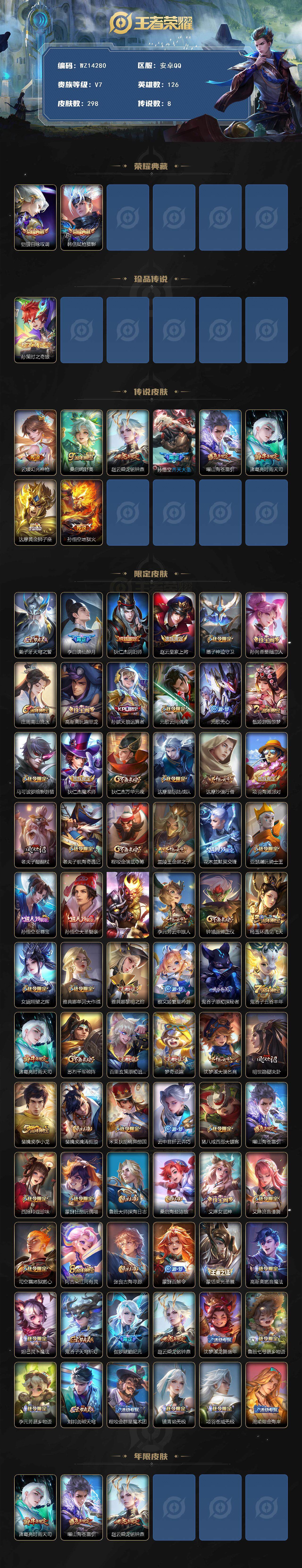 WZ033480071王者荣耀账号详情图2