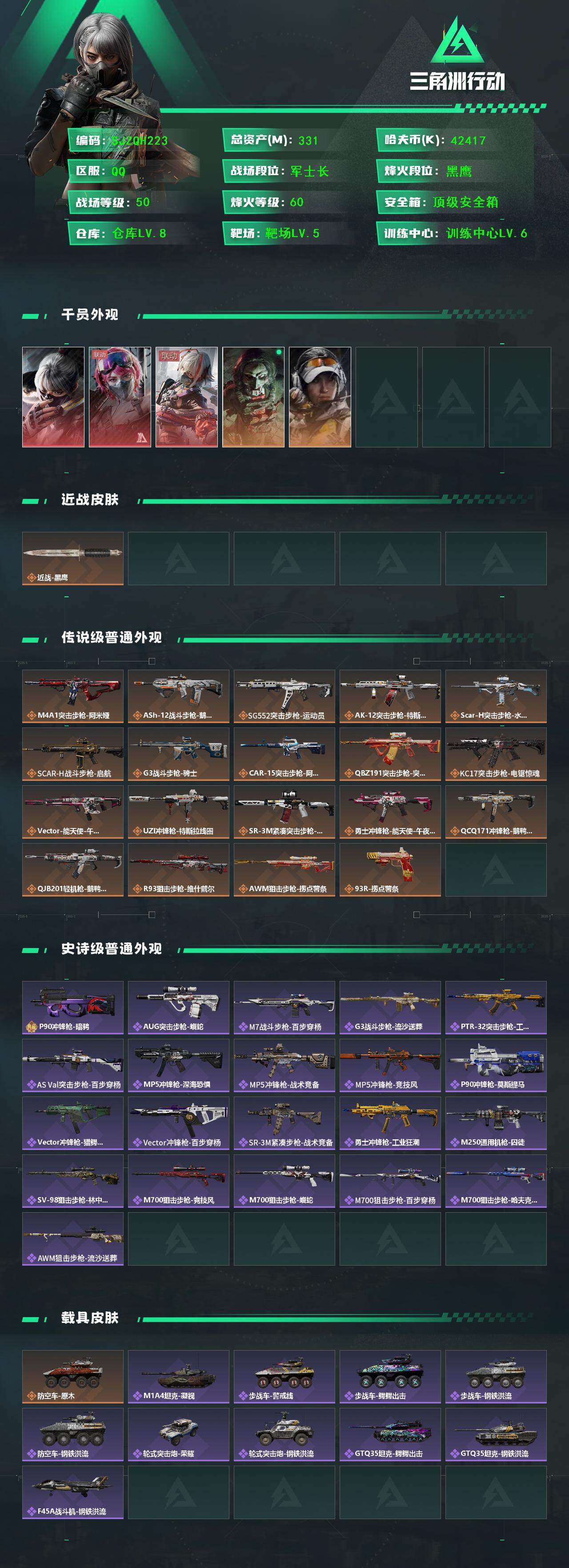 SJZEY3103231三角洲行动账号详情图2