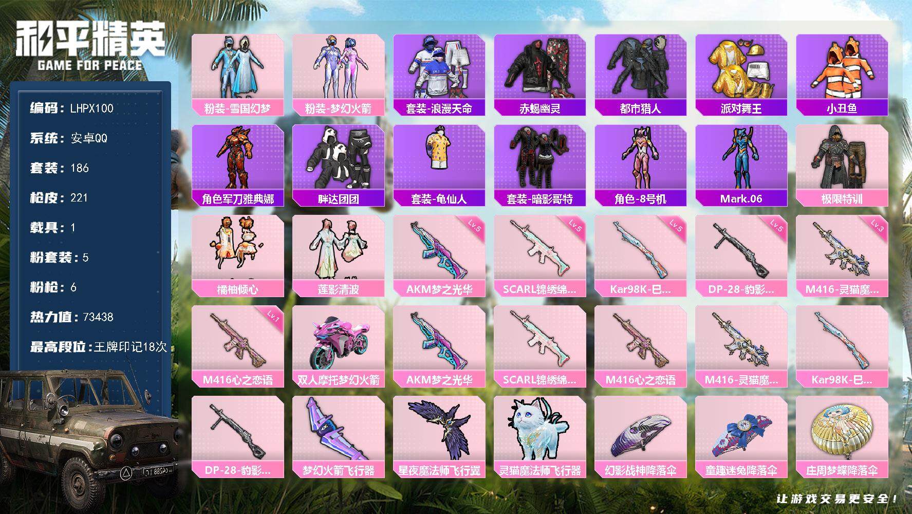 HPCMW3454668和平精英账号详情图2