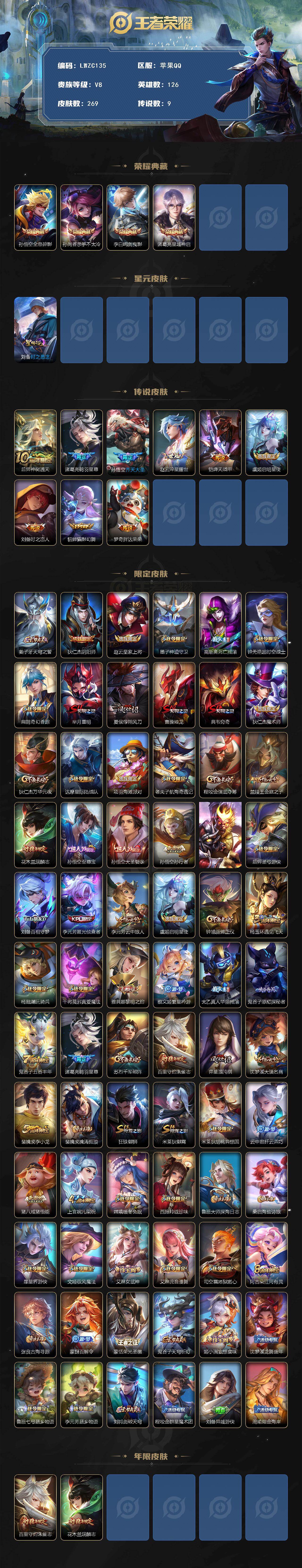 WZLX463697王者荣耀账号详情图3