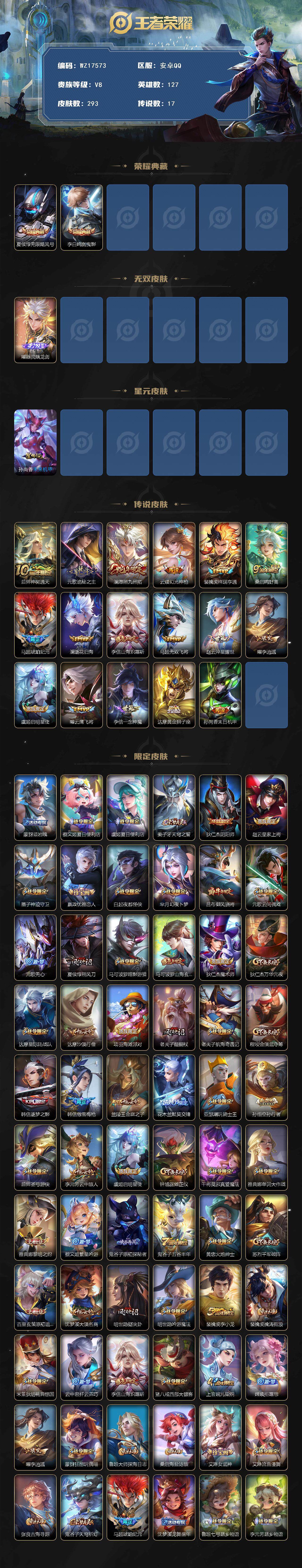 WZ033480157王者荣耀账号详情图2