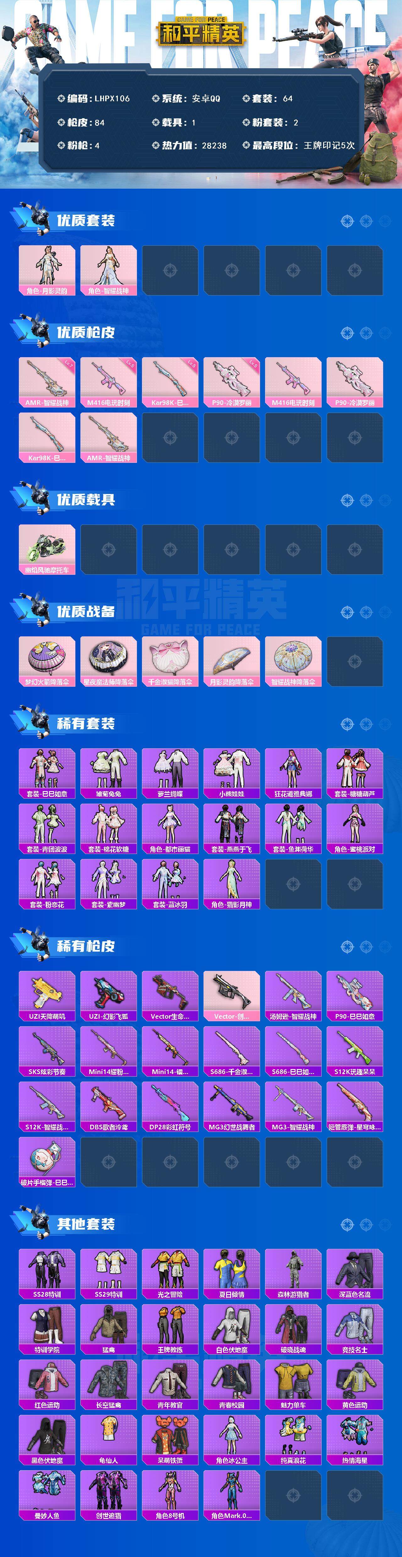 HPLE3454212和平精英账号详情图2