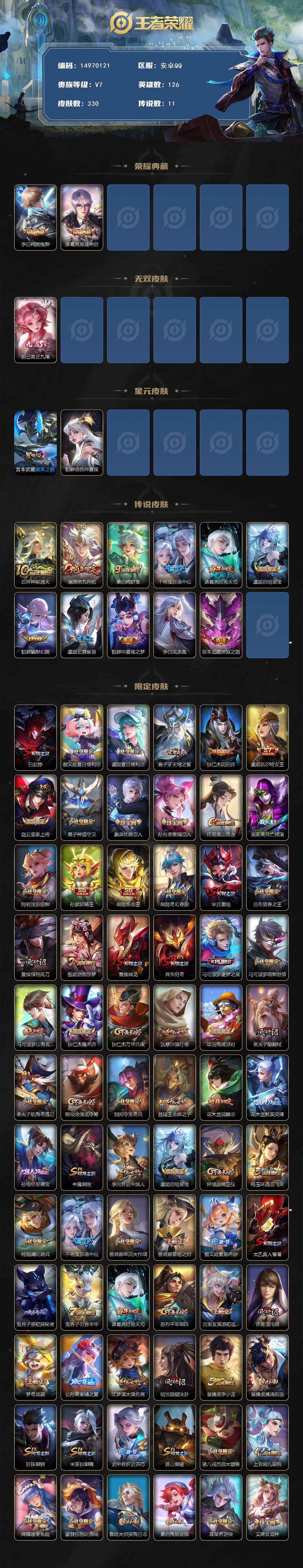 WZQM3480399王者荣耀账号详情图4