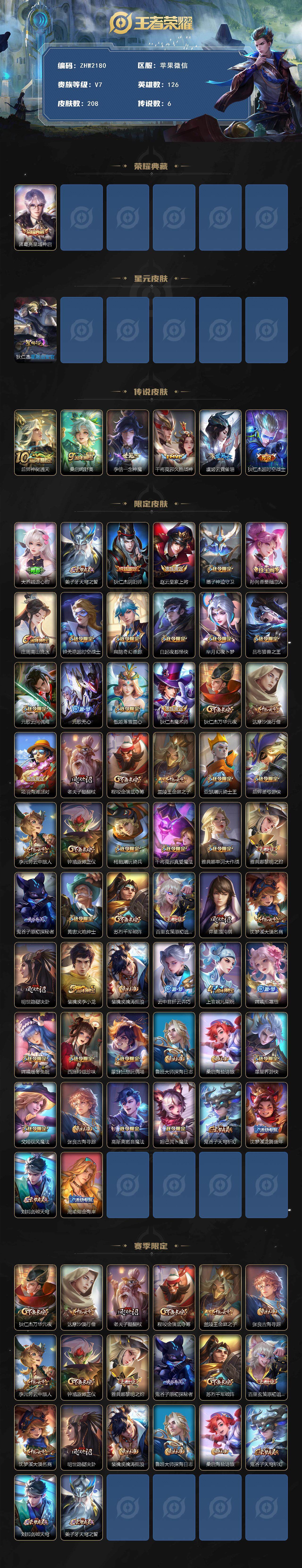 WZCMW3481448王者荣耀账号详情图2