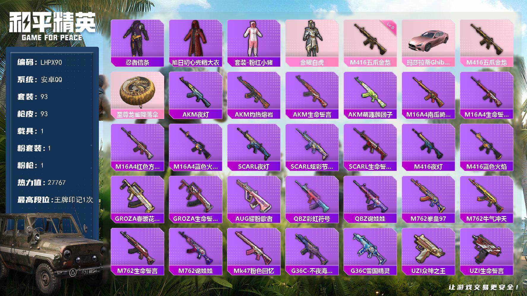 HPLE42462和平精英账号详情图2