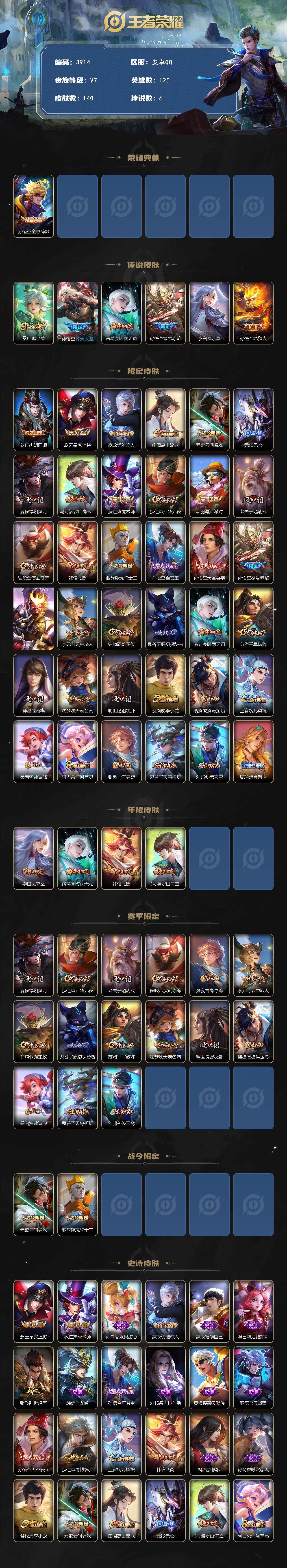 WZJZ3480747王者荣耀账号详情图3