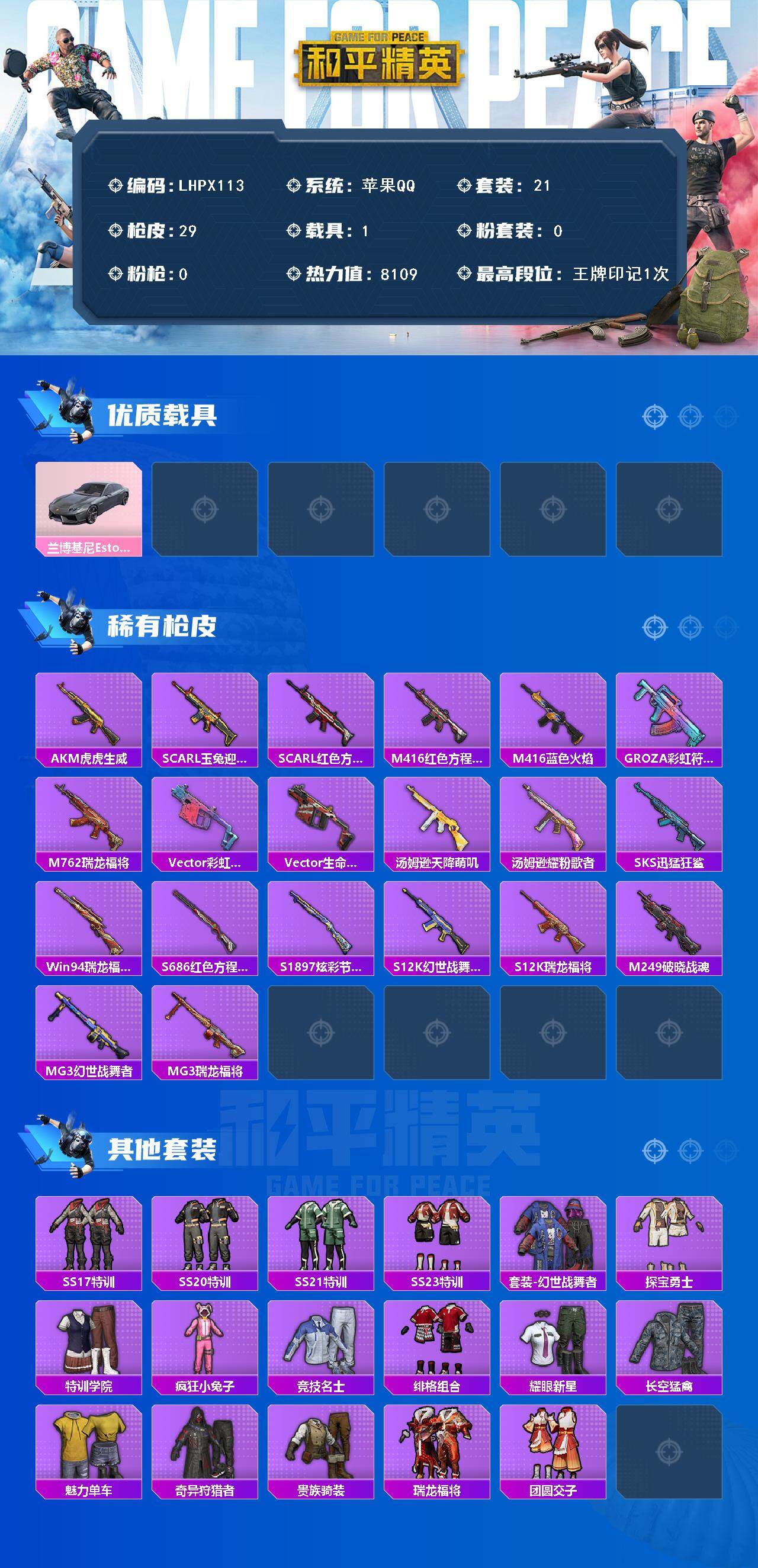 HPCMW3454553和平精英账号详情图2