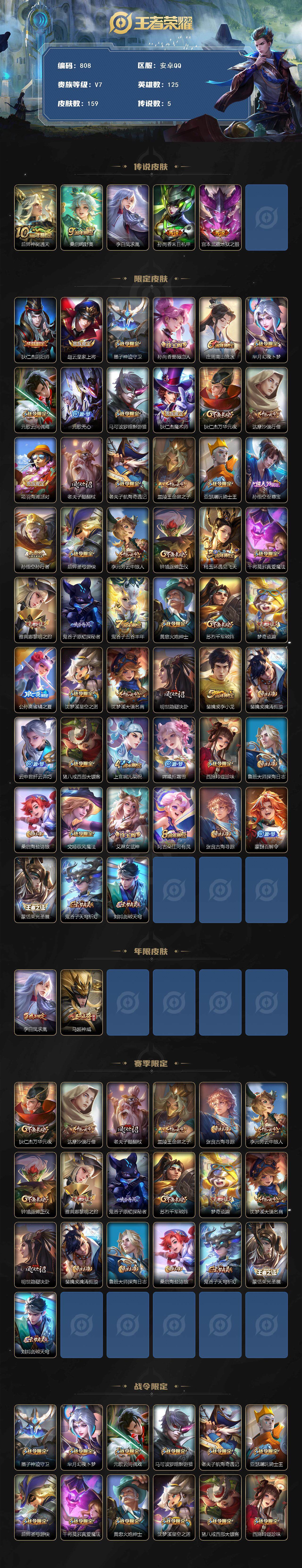 WZKG451304王者荣耀账号详情图3