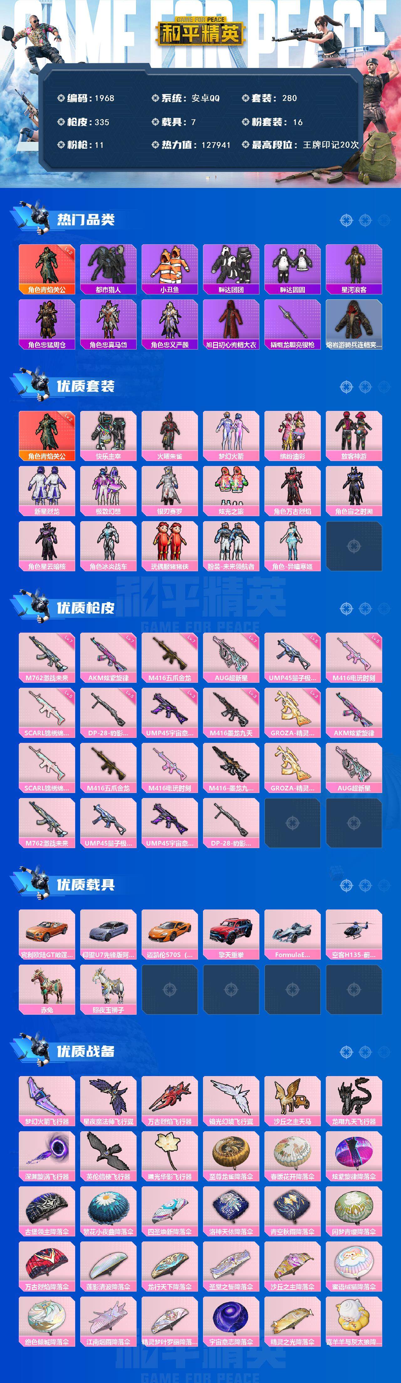 HPCMW3455037和平精英账号详情图2