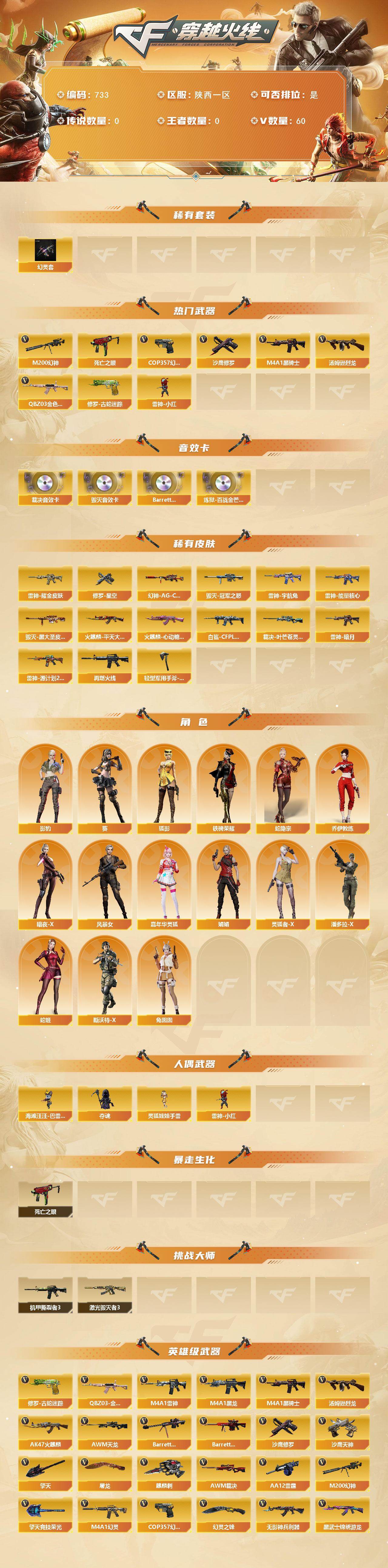 CFCMW421724穿越火线账号详情图2