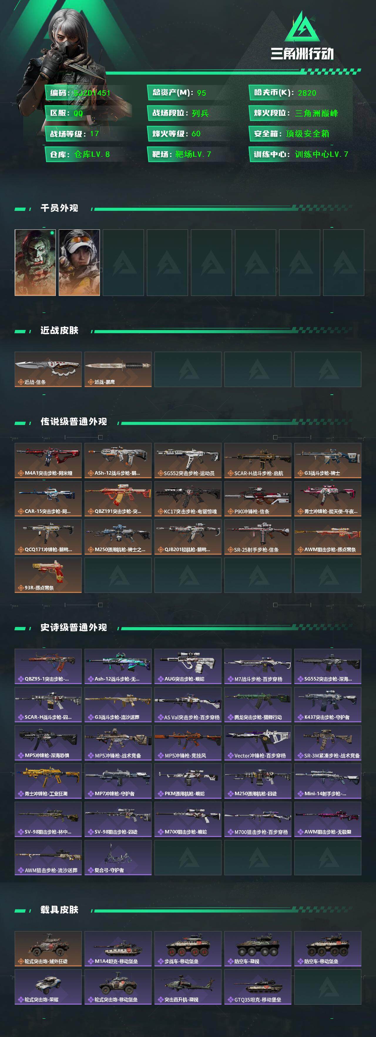 SJZQM3103569三角洲行动账号详情图4 SJZQM3103569三角洲行动账号详情图4
