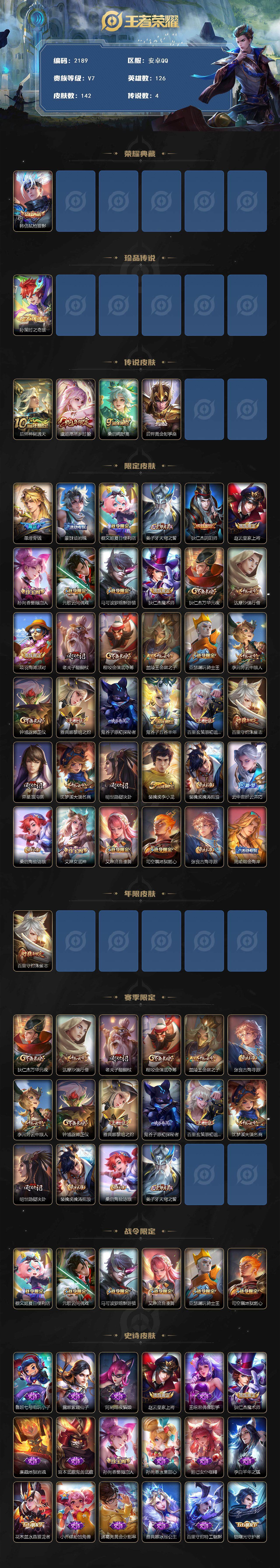 WZCMW3482220王者荣耀账号详情图2