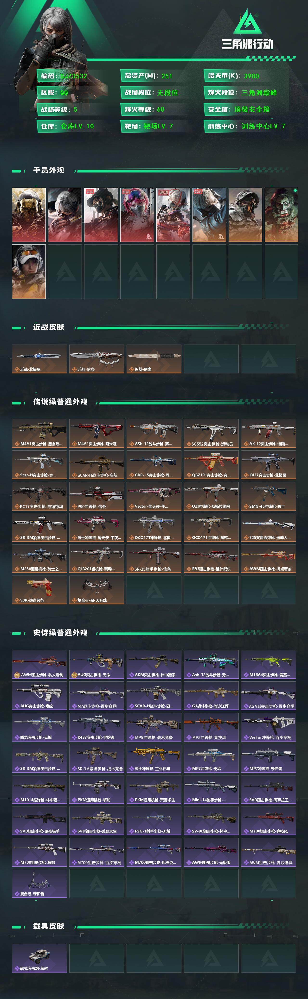 SJZQM3103853三角洲行动账号详情图4