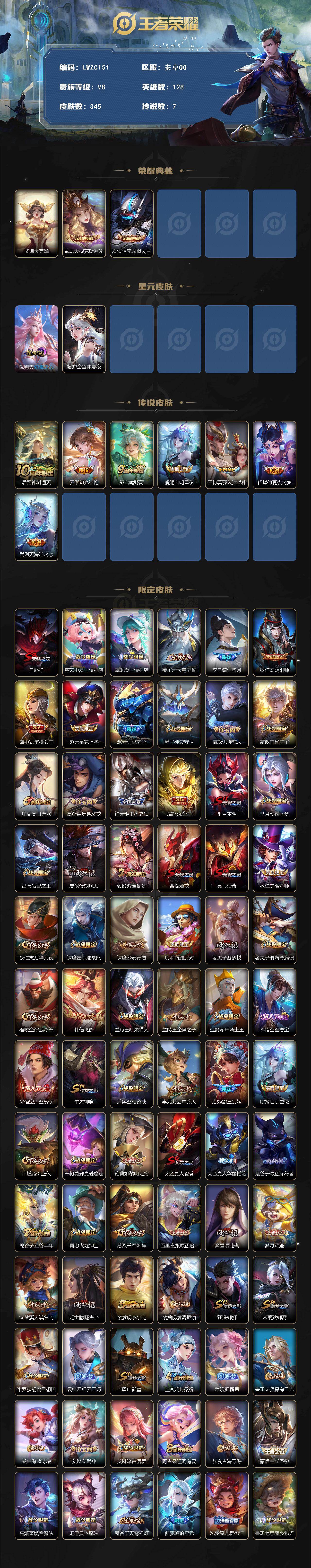 WZCMW463950王者荣耀账号详情图2