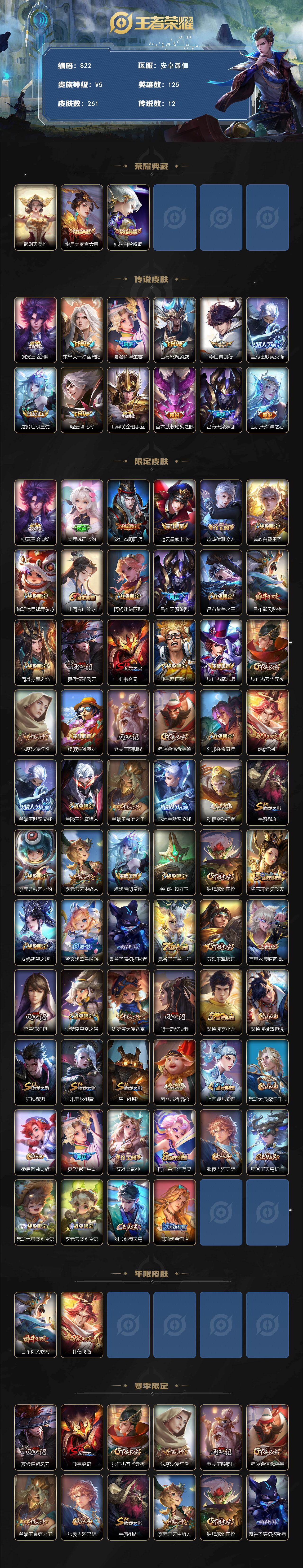 WZKG497302王者荣耀账号详情图3