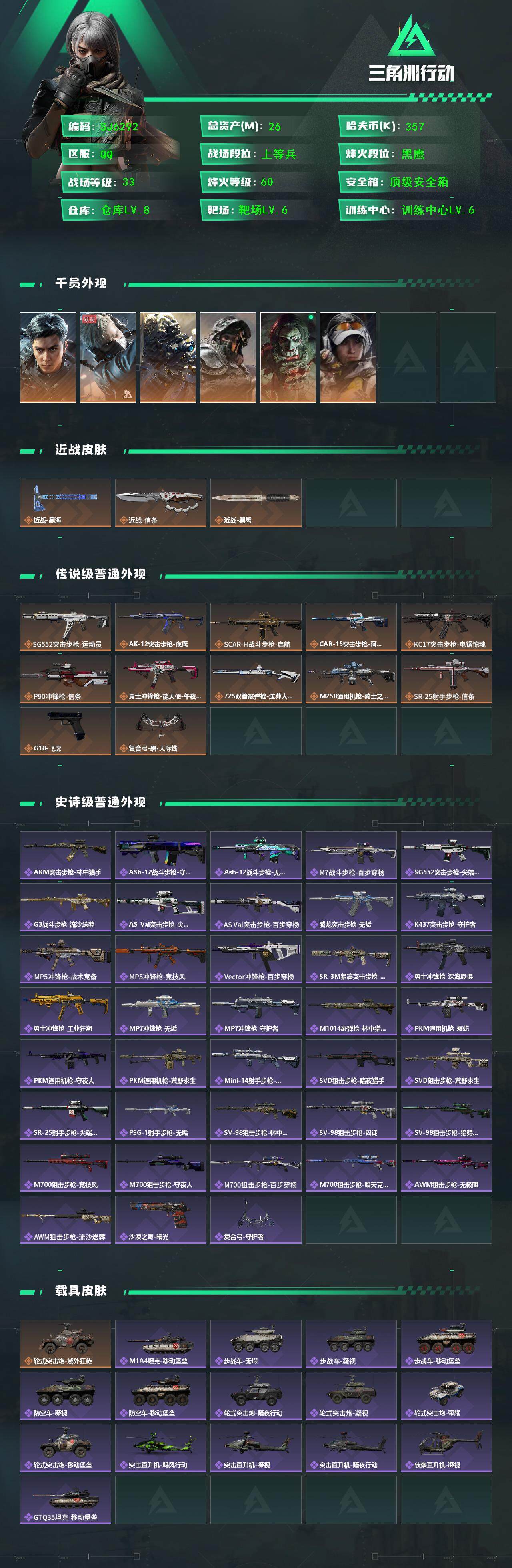 SJZEY3104057三角洲行动账号详情图2 SJZEY3104057三角洲行动账号详情图2