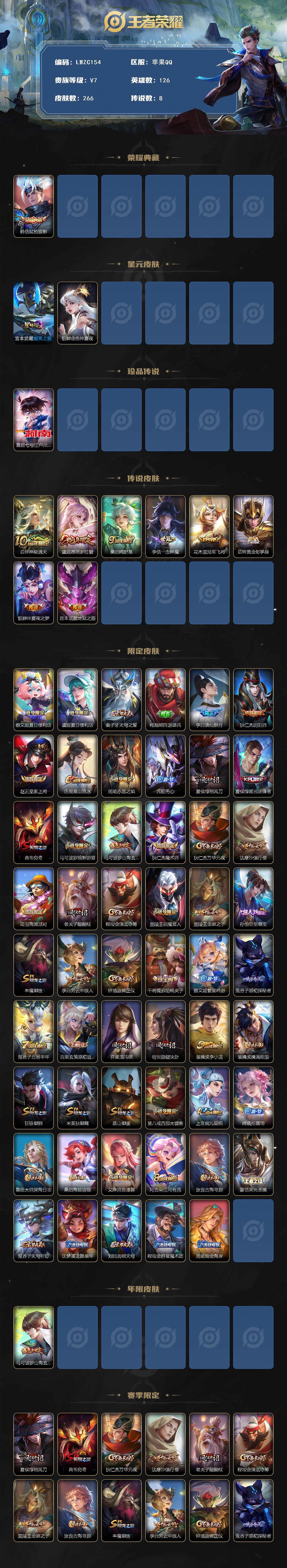 WZLX463272王者荣耀账号详情图2