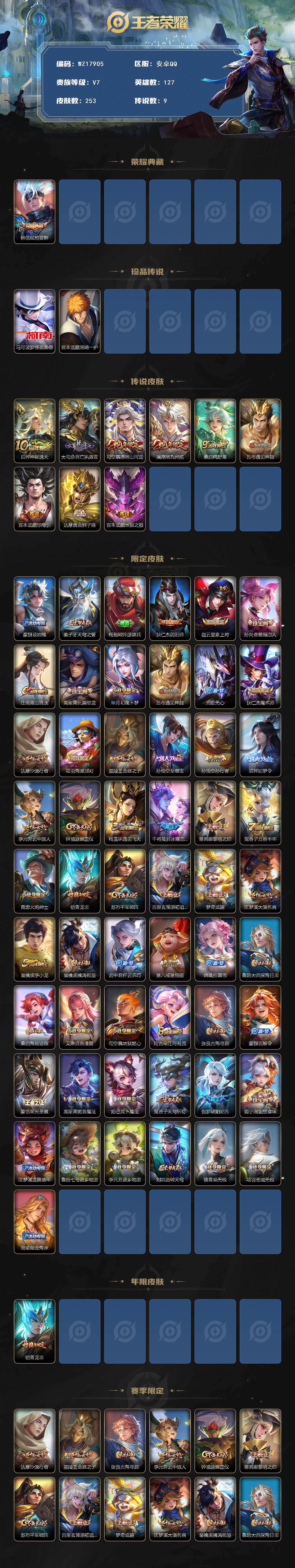 WZ033483466王者荣耀账号详情图2