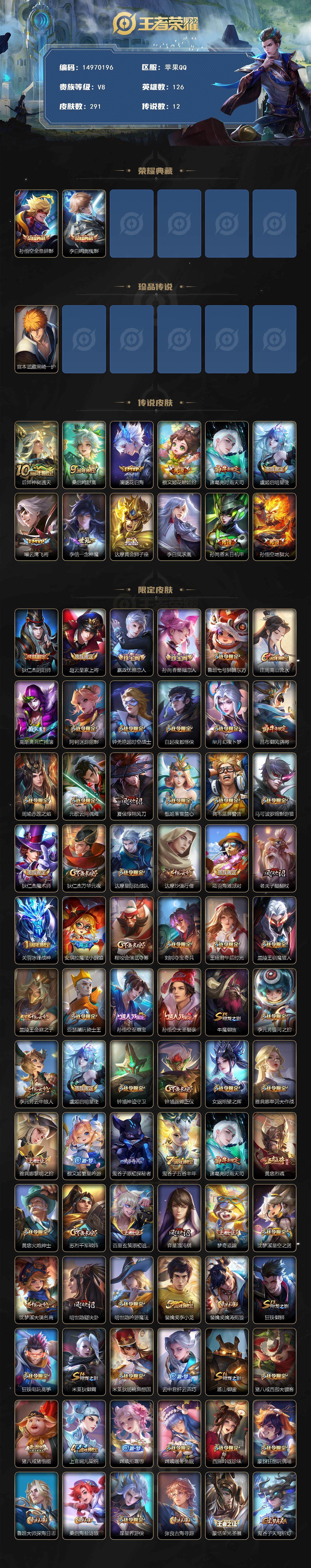 WZQM3483122王者荣耀账号详情图4