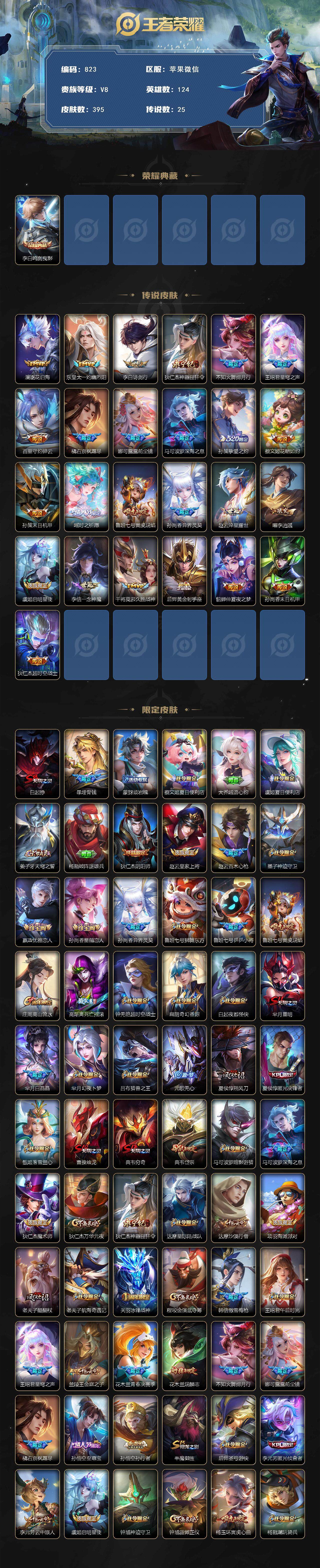 WZKG451307王者荣耀账号详情图3