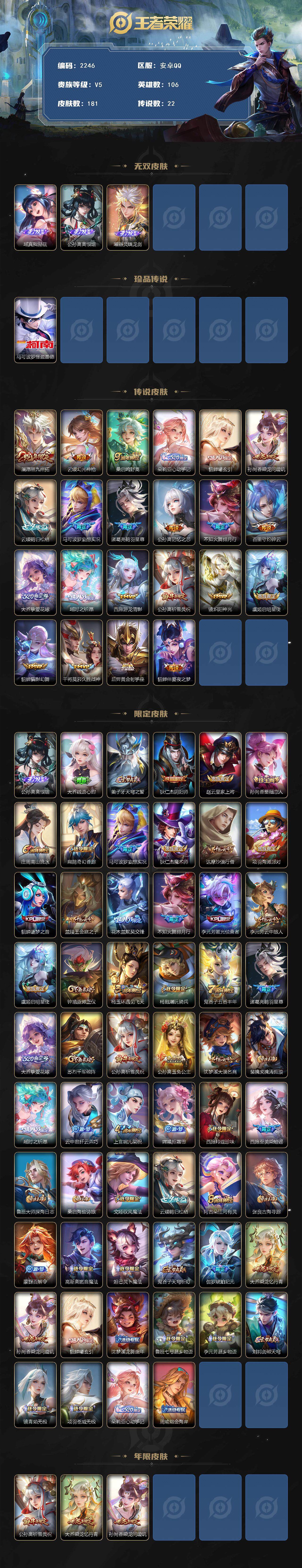 WZCMW3483274王者荣耀账号详情图2