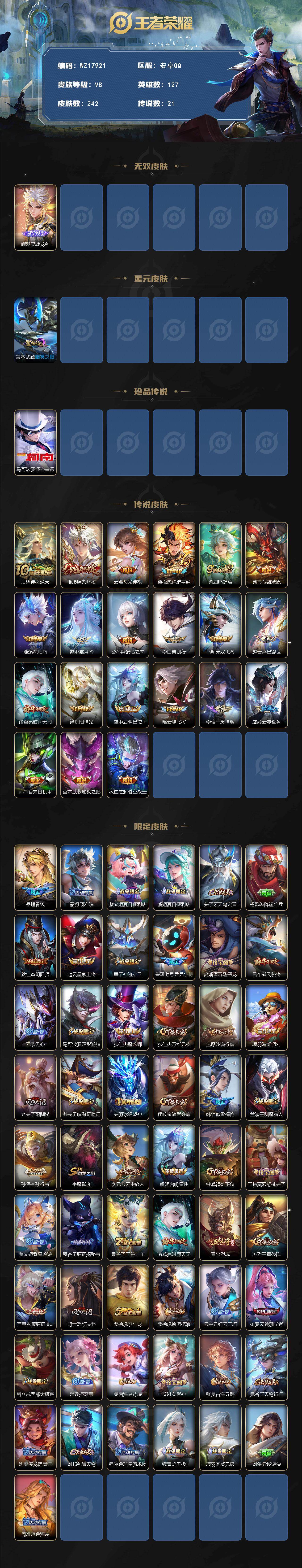 WZ0341637王者荣耀账号详情图2