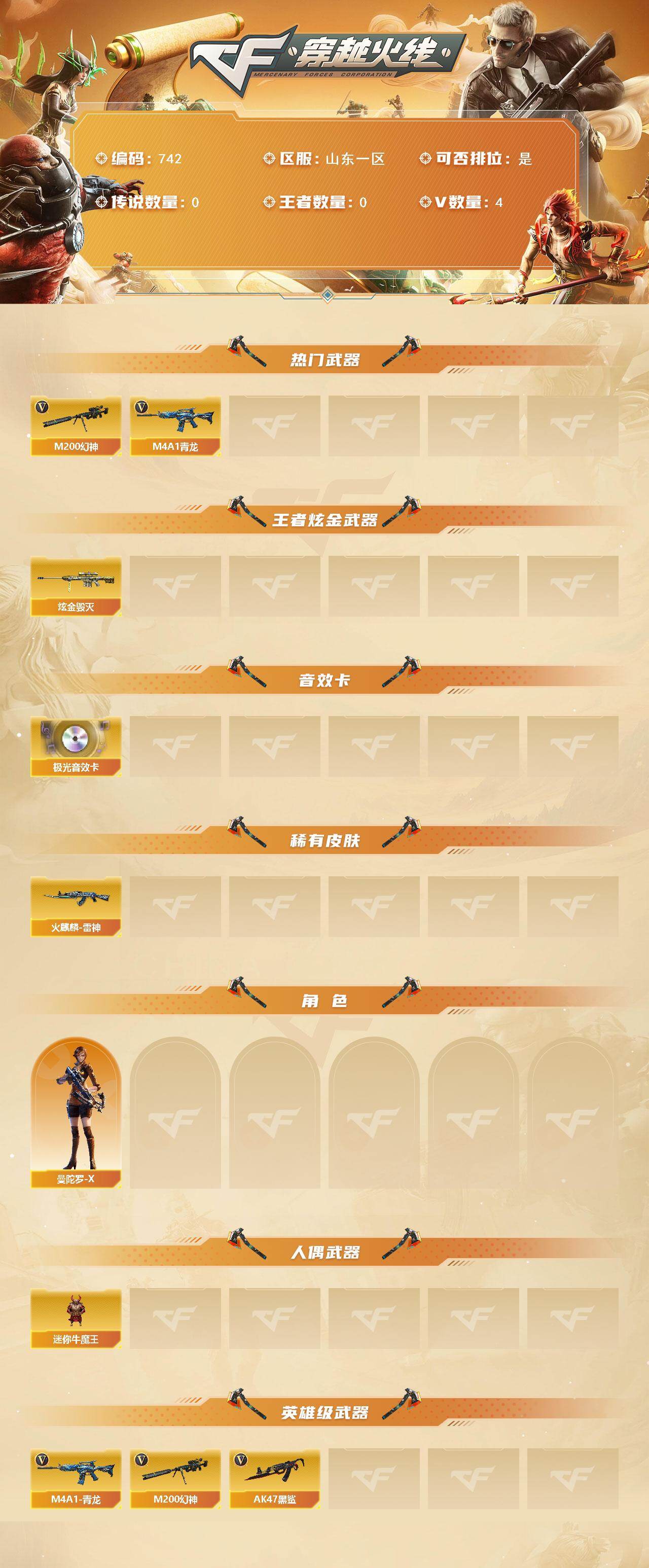 CFCMW421318穿越火线账号详情图2