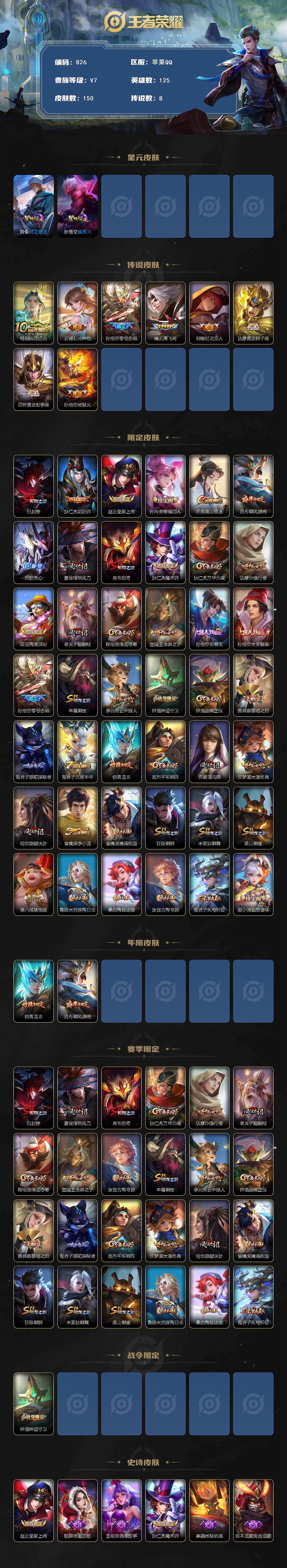 WZKG451311王者荣耀账号详情图3