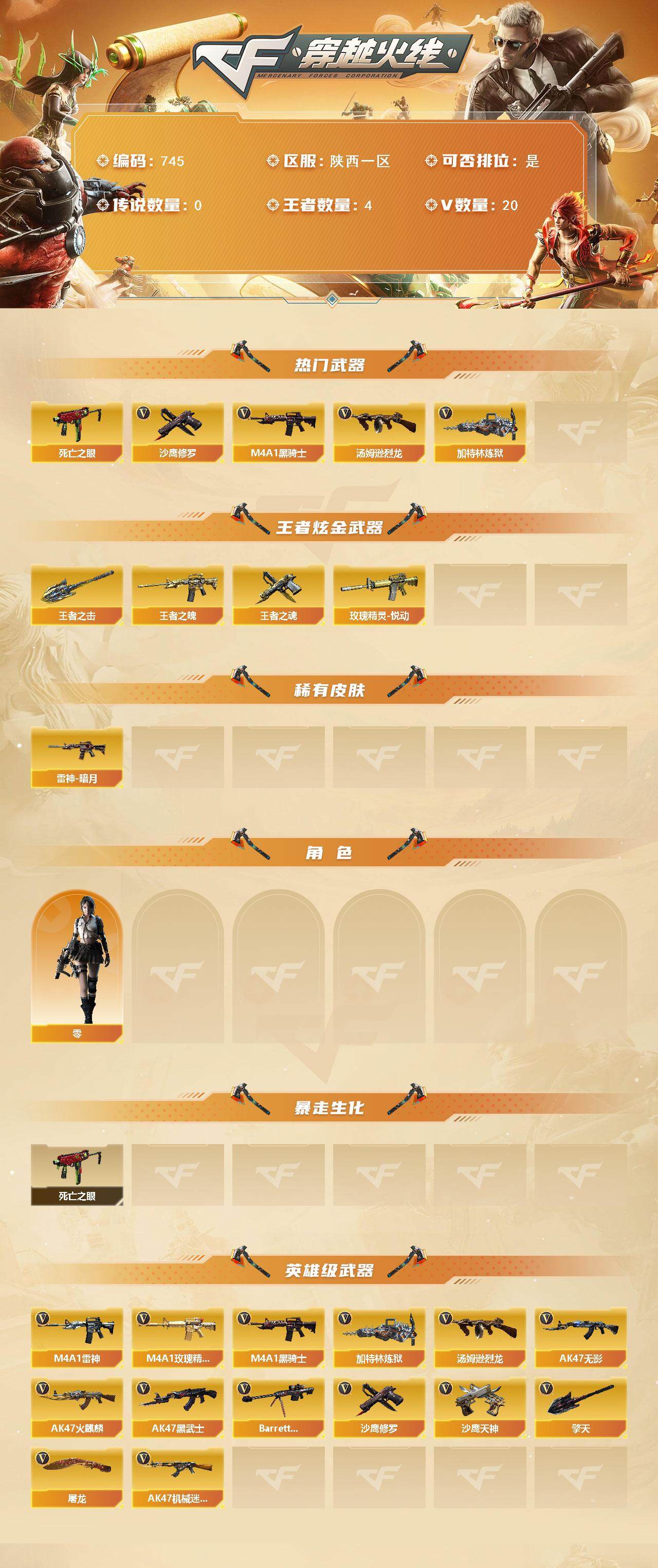 CFCMW421149穿越火线账号详情图2