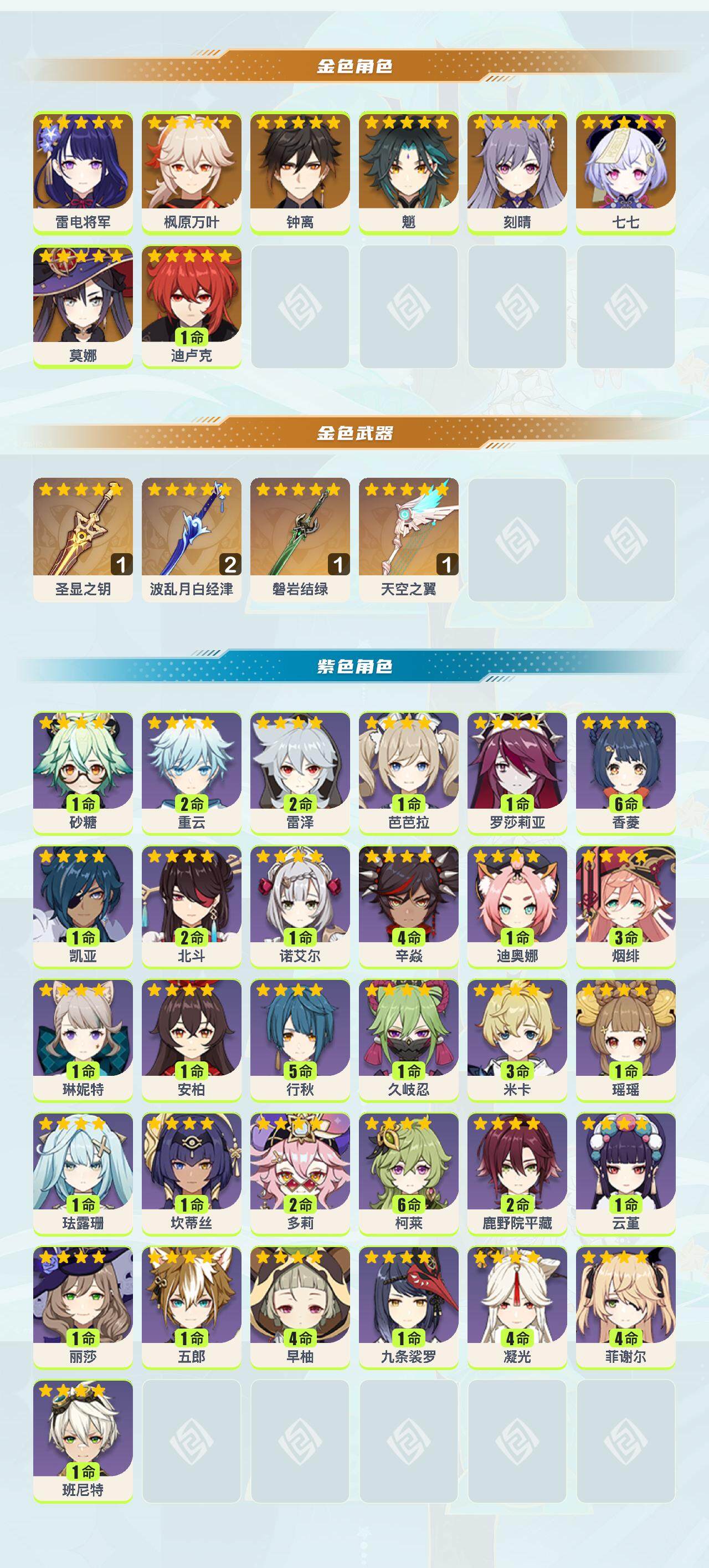 YSEY40028原神账号详情图3