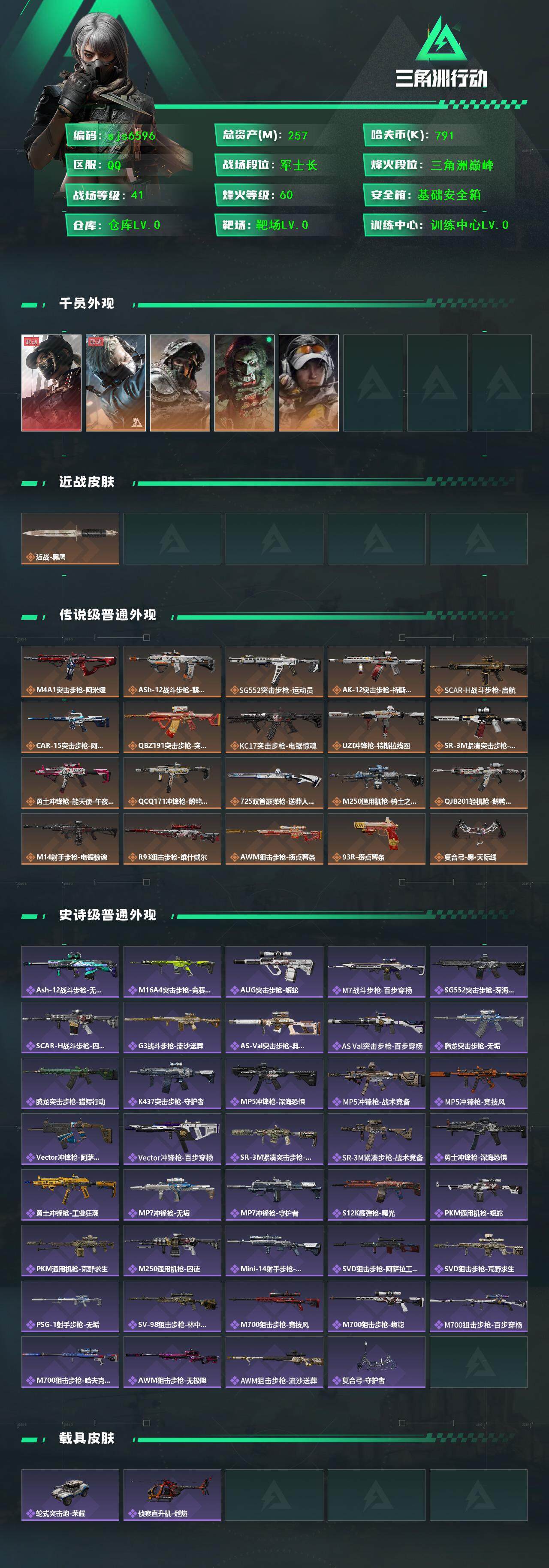 SJZCMW40611三角洲行动账号详情图3