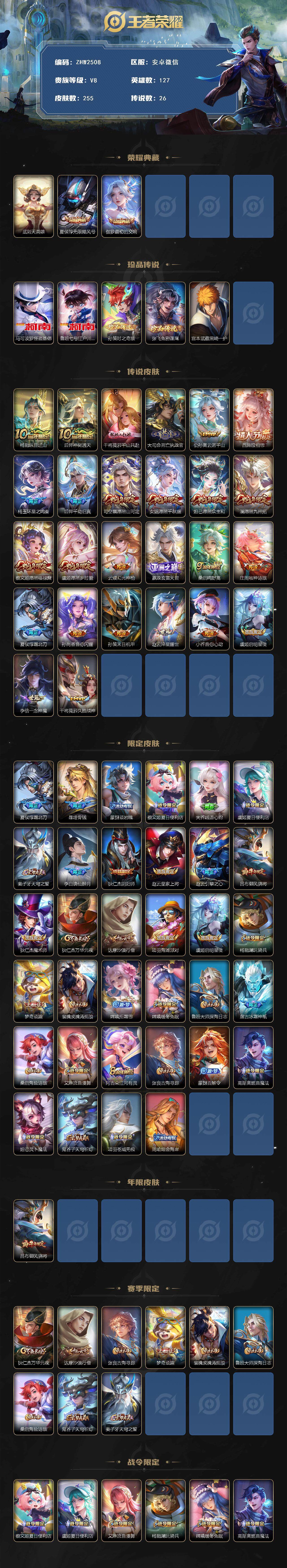 WZCMW45161王者荣耀账号详情图3