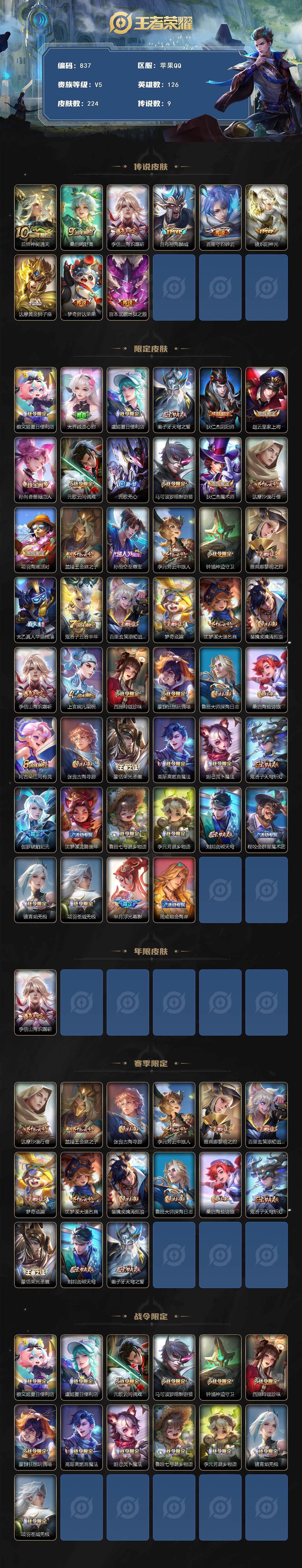 WZKG451317王者荣耀账号详情图3