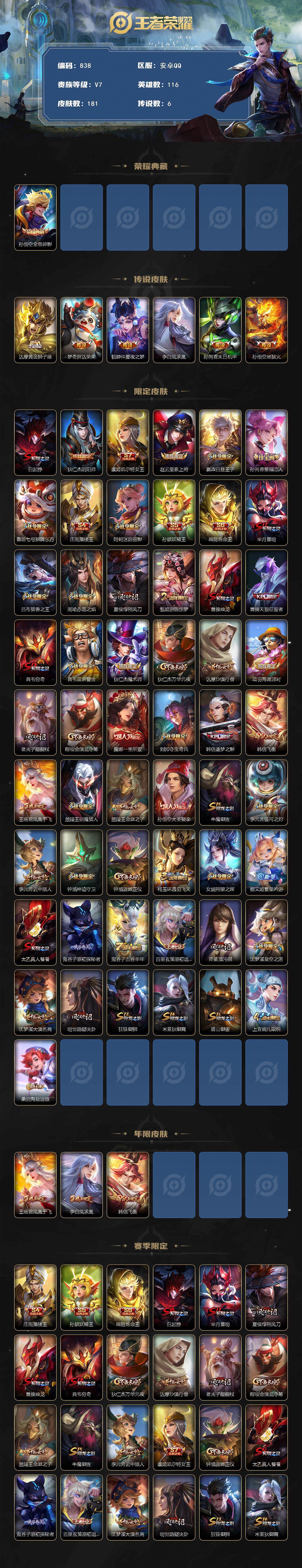 WZKG451318王者荣耀账号详情图3