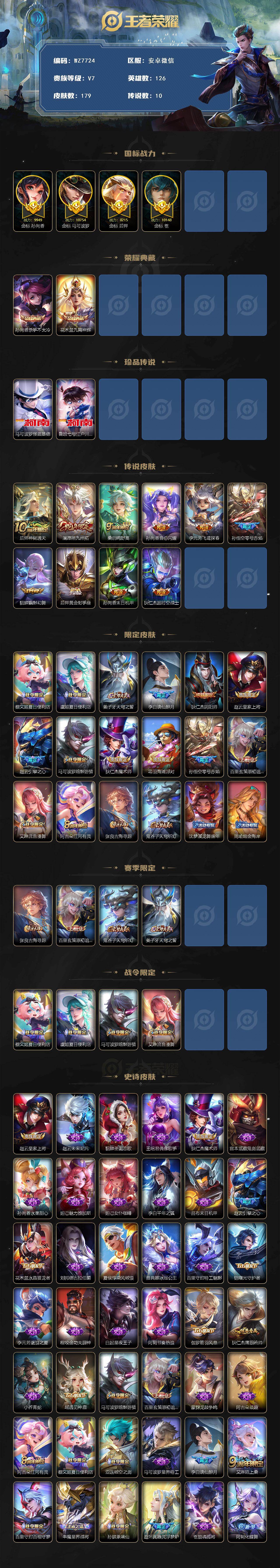 WZCMW4144534王者荣耀账号详情图4